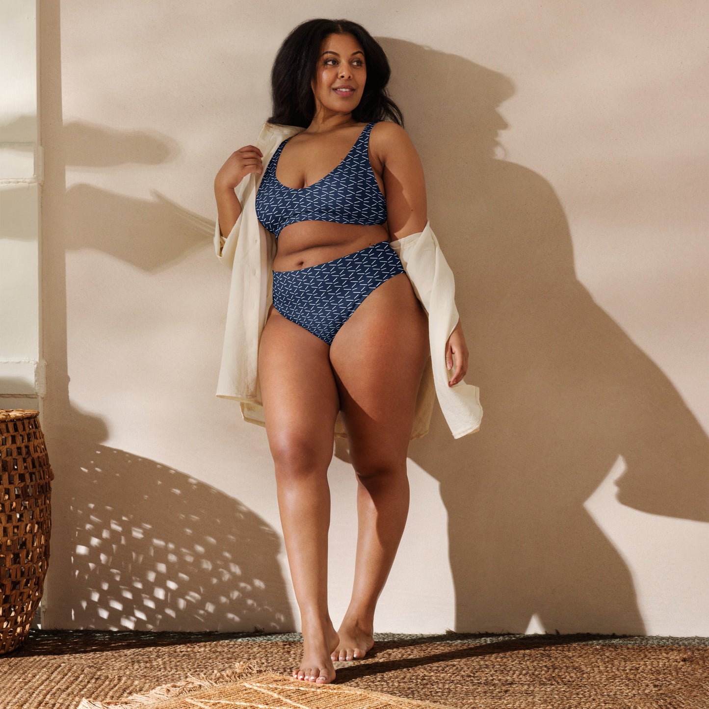 Midnight Marine Recycled High-Waisted Bikini