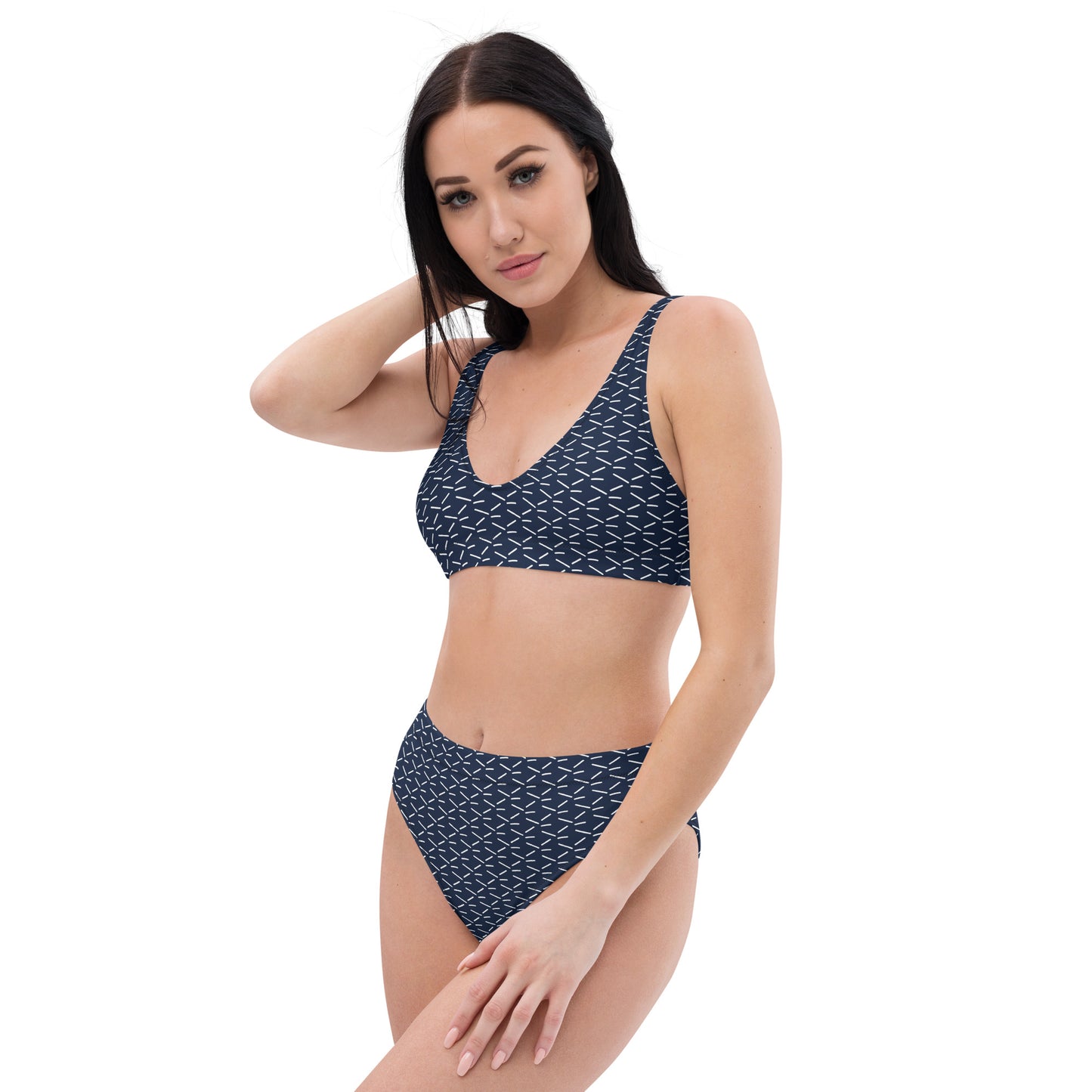 Midnight Marine Recycled High-Waisted Bikini