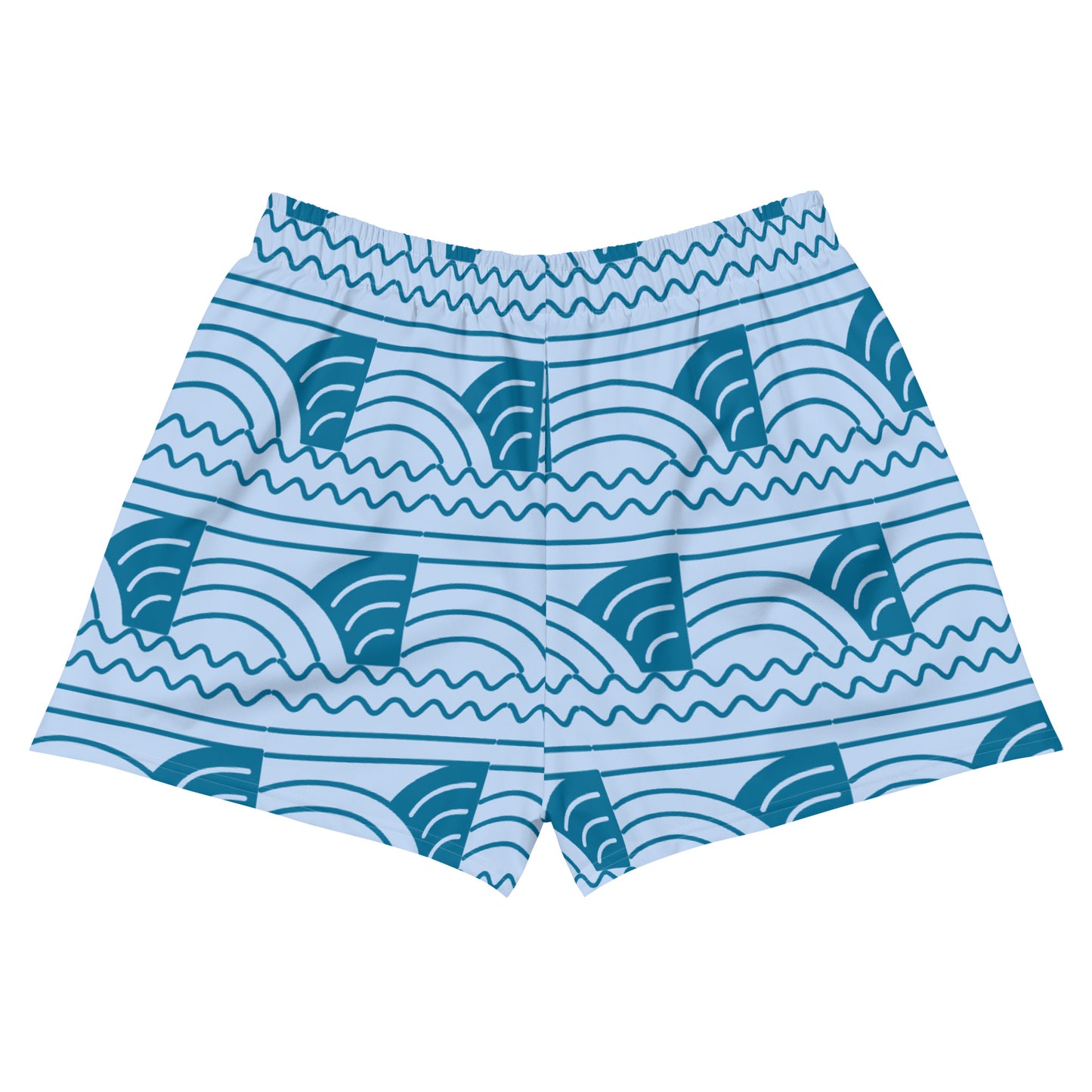 Azure Swirl Unisex Athletic Shorts