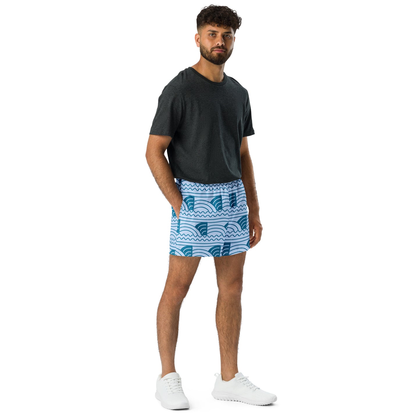 Azure Swirl Unisex Athletic Shorts