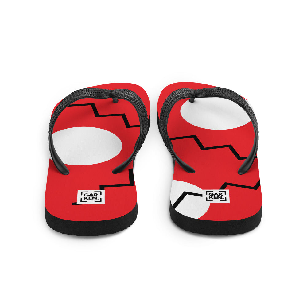 Scarlet Ivory Flip-Flops