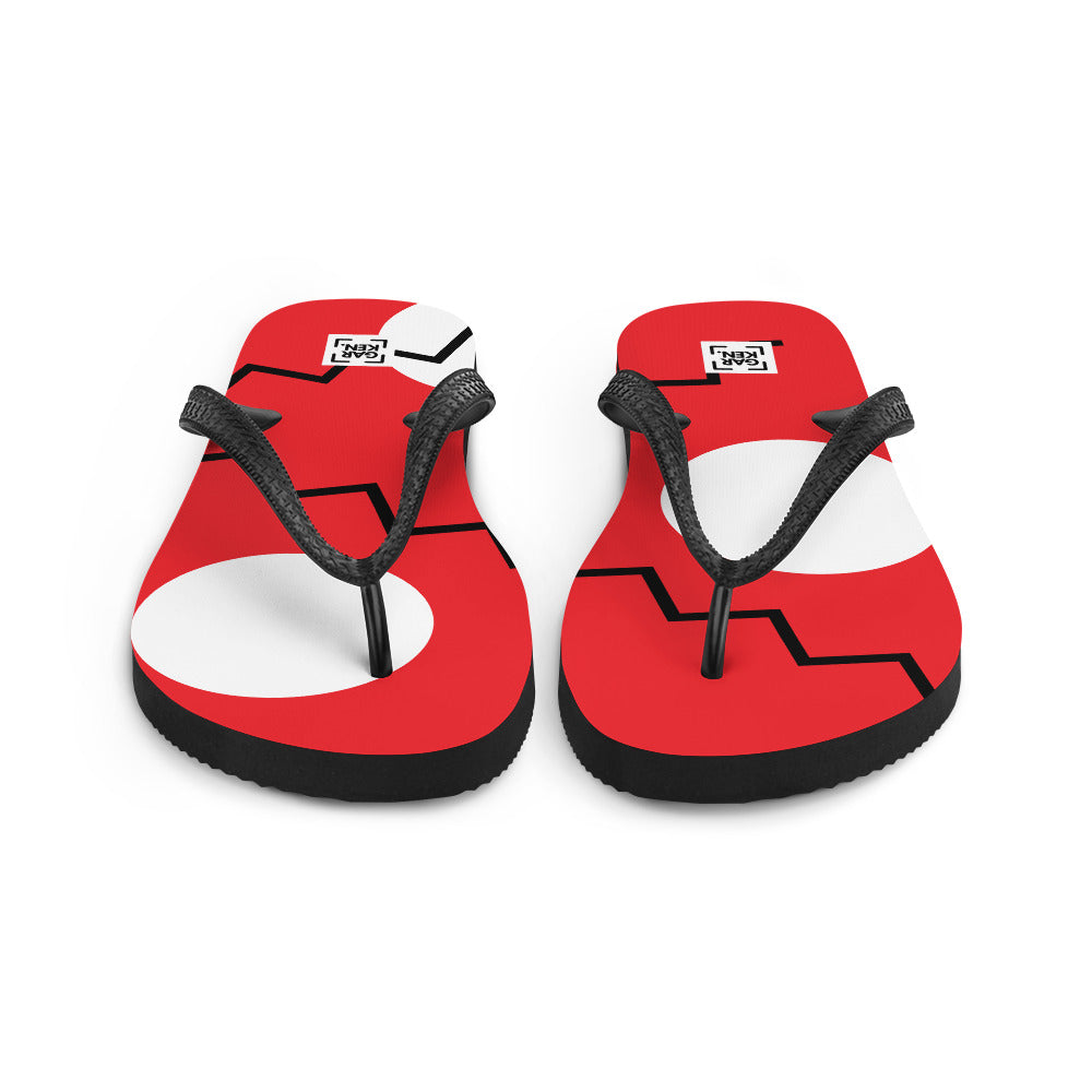 Scarlet Ivory Flip-Flops