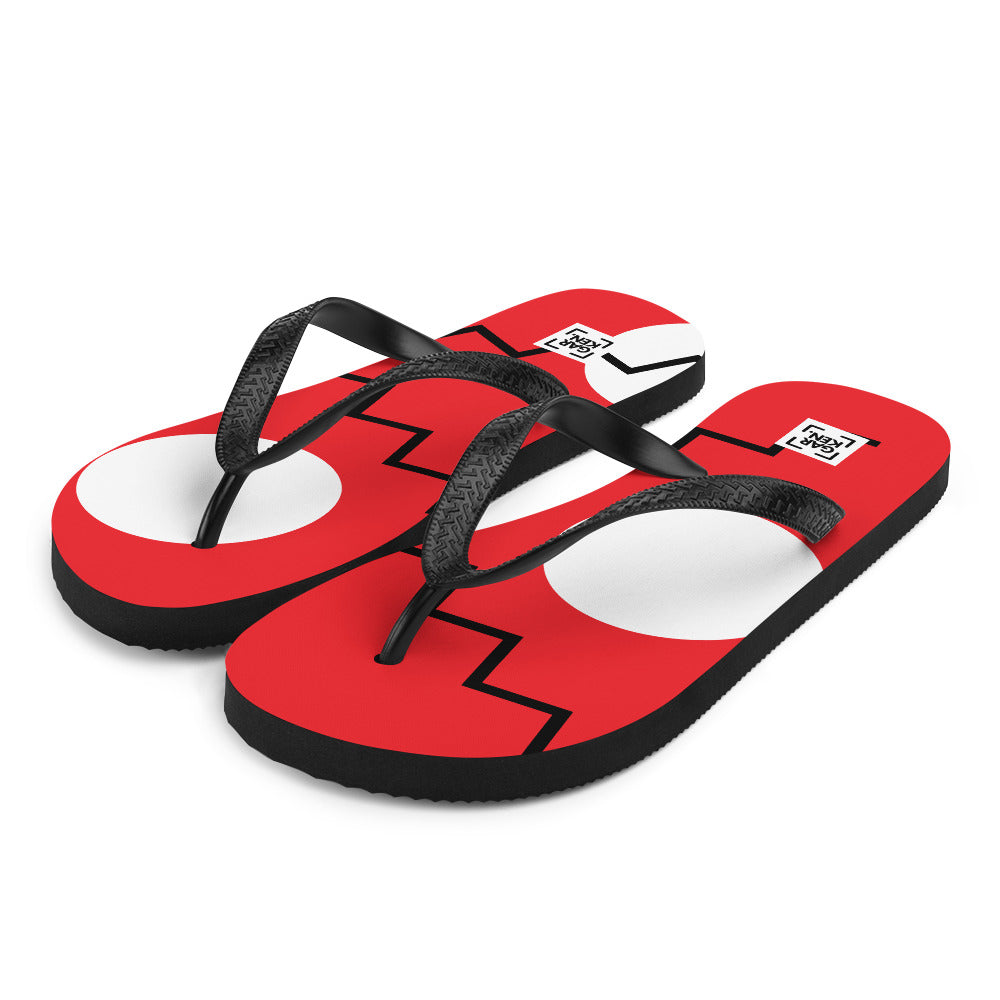 Scarlet Ivory Flip-Flops