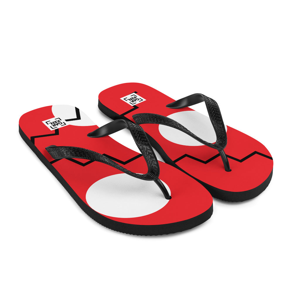 Scarlet Ivory Flip-Flops