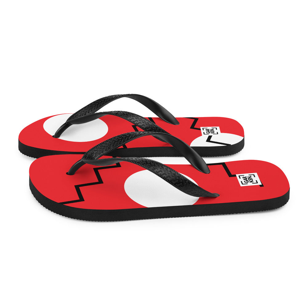 Scarlet Ivory Flip-Flops