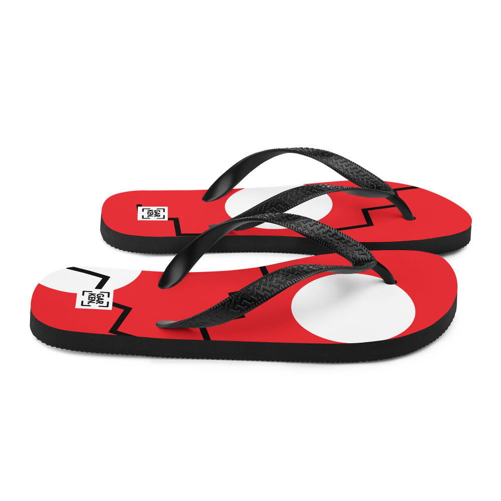 Scarlet Ivory Flip-Flops