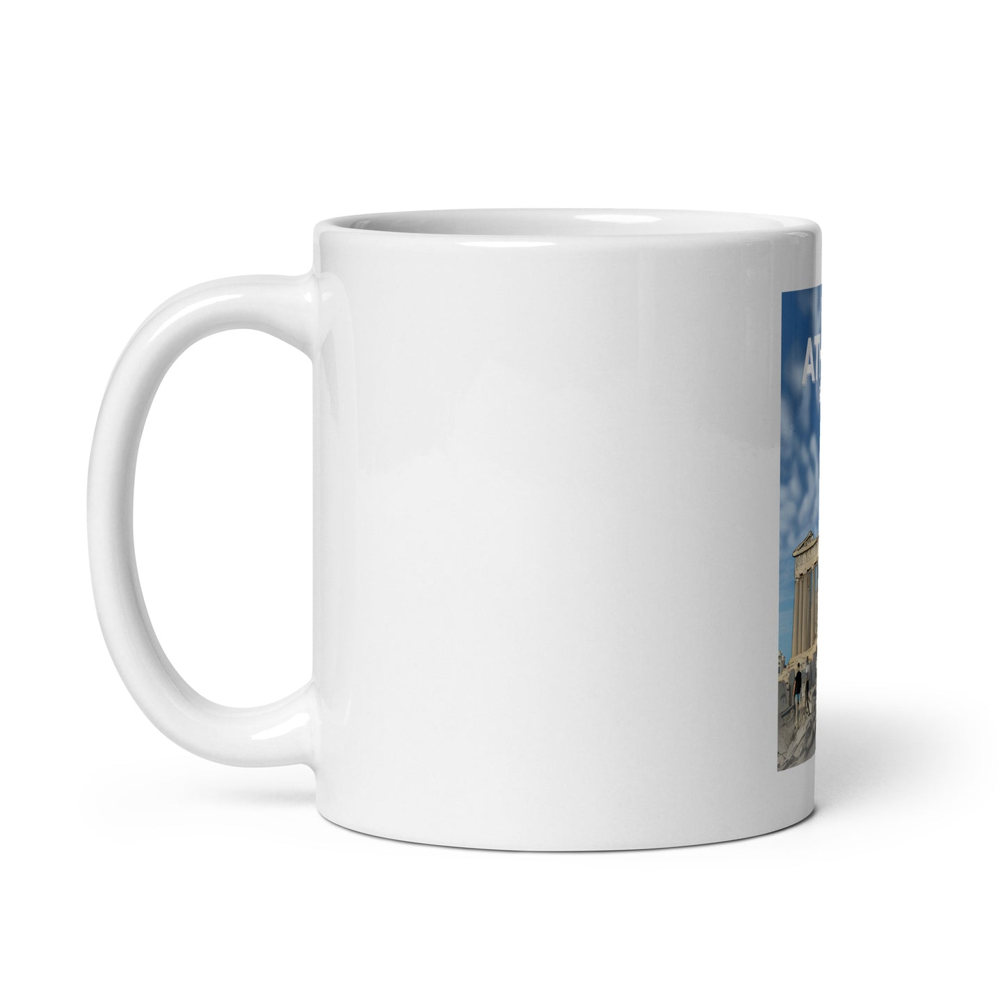 Athens White Glossy Mug