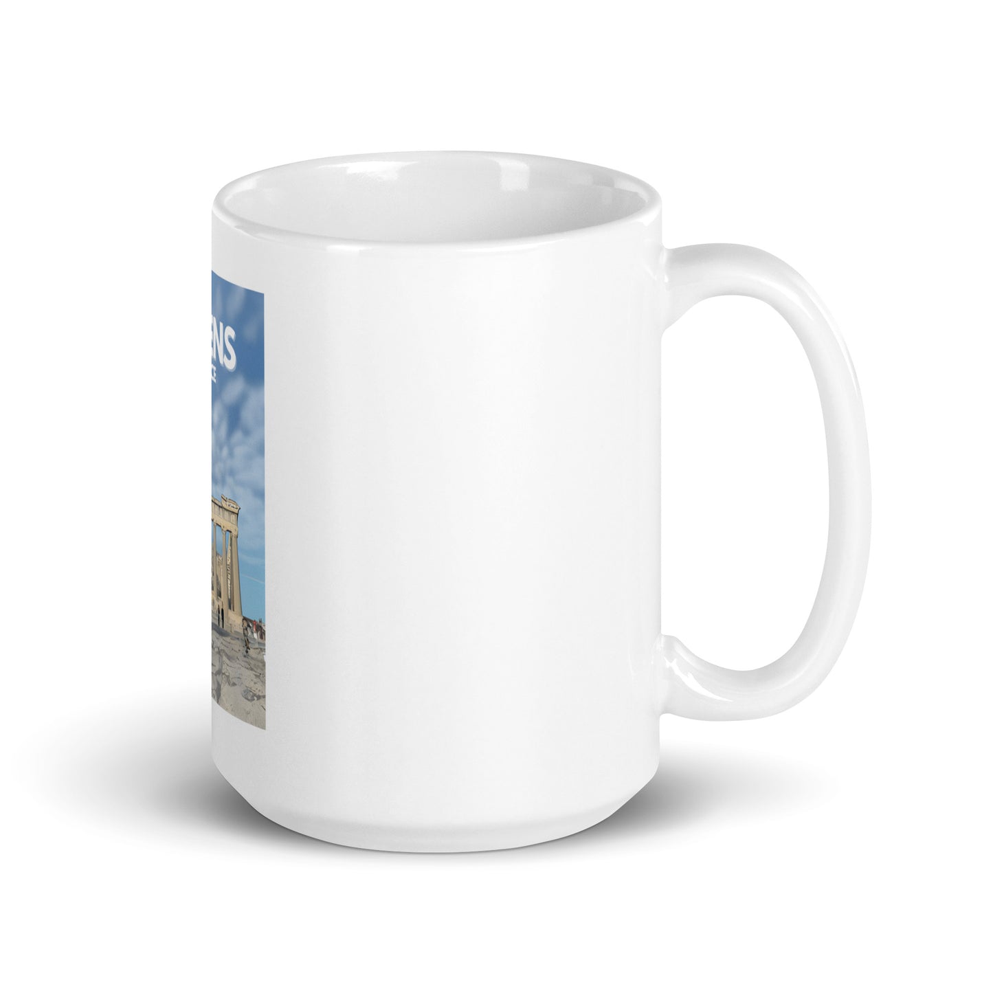 Athens White Glossy Mug