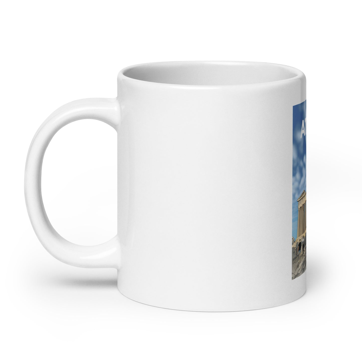 Athens White Glossy Mug