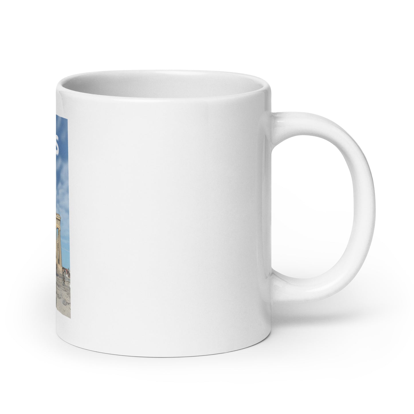 Athens White Glossy Mug