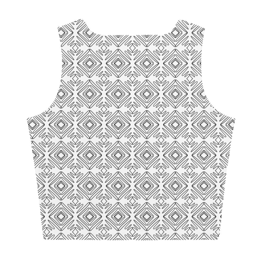 Monochrome Whimsy Crop Top