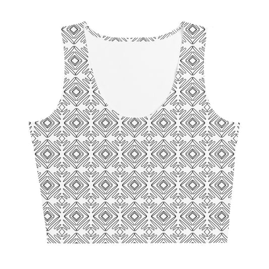 Monochrome Whimsy Crop Top