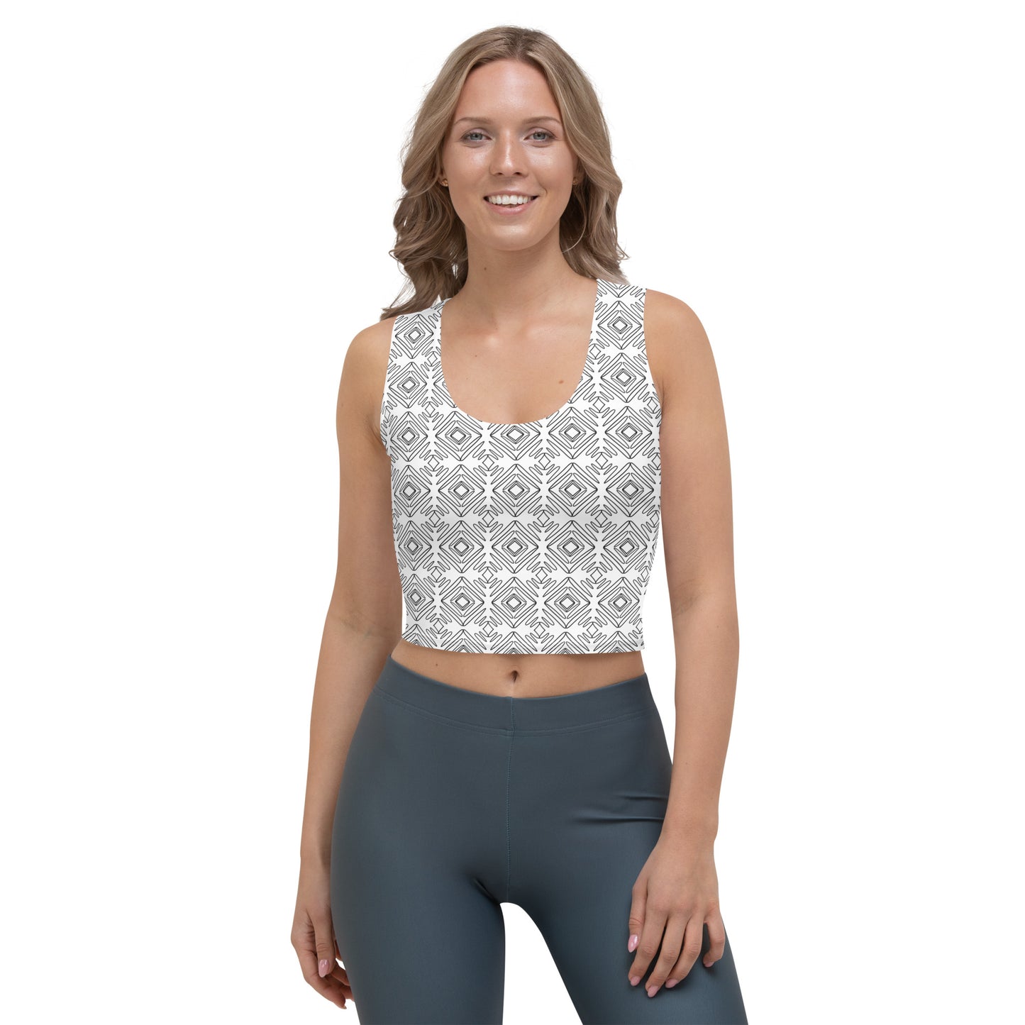 Monochrome Whimsy Crop Top