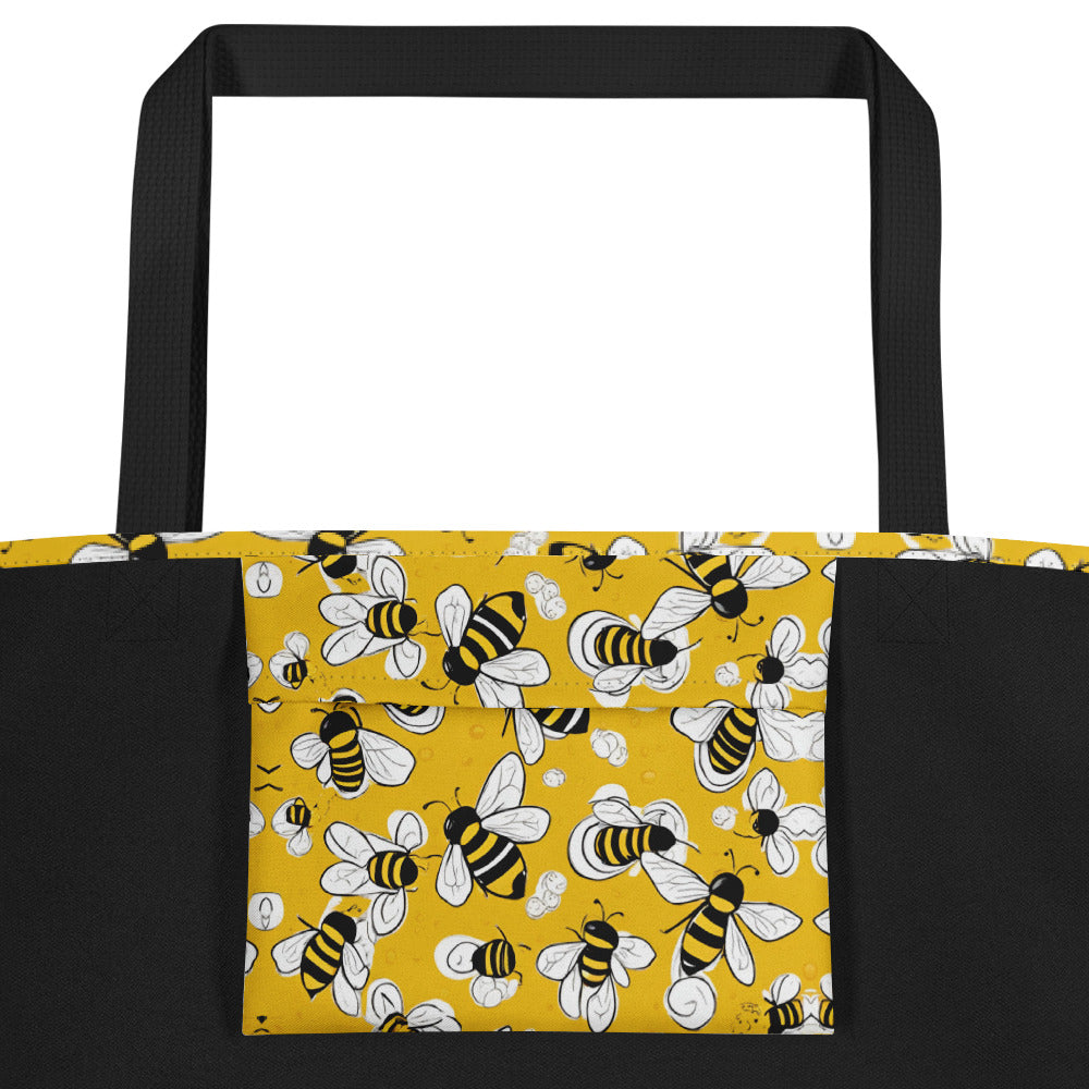 Bumblebee Bliss Large Tote Bag