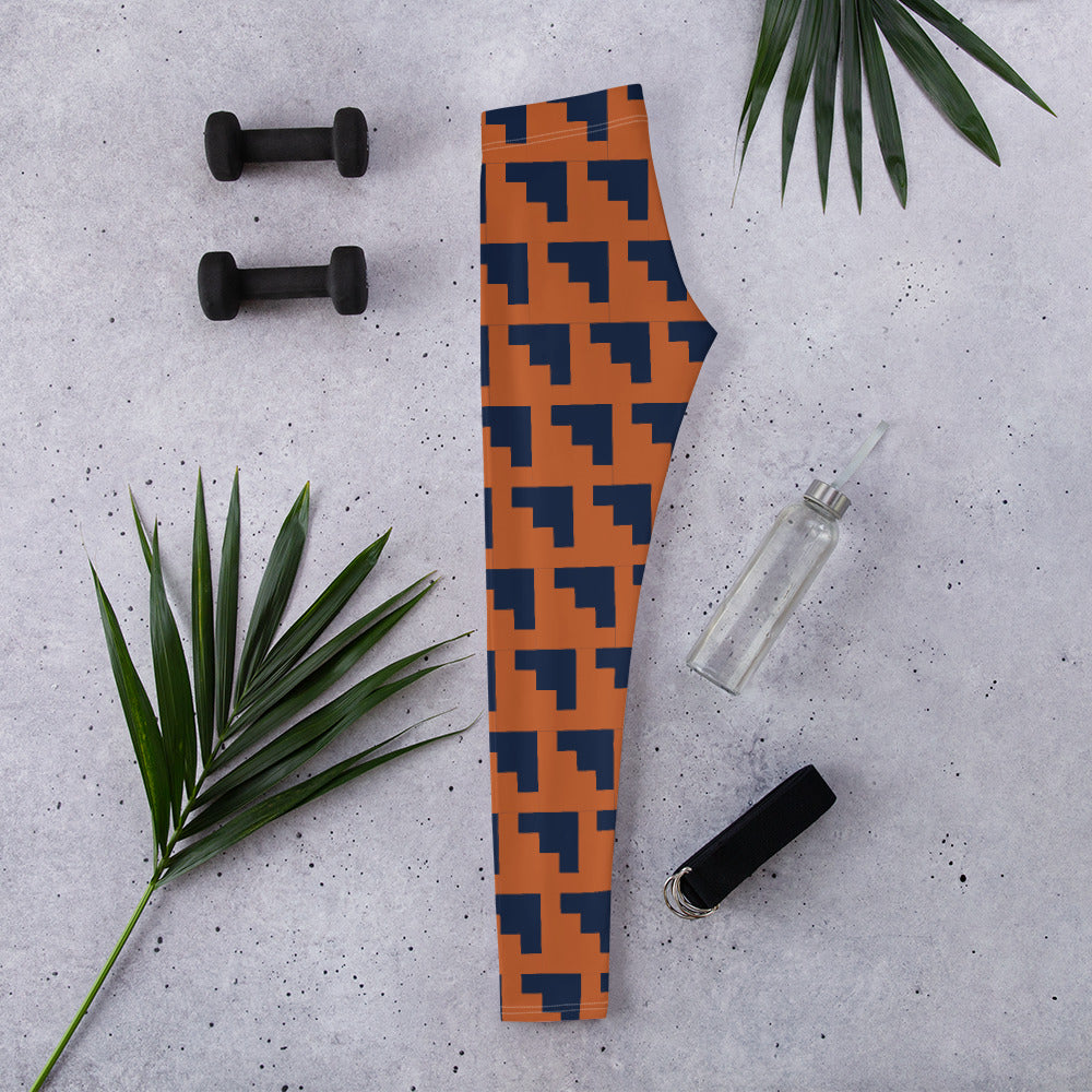Cobalt Coral Leggings