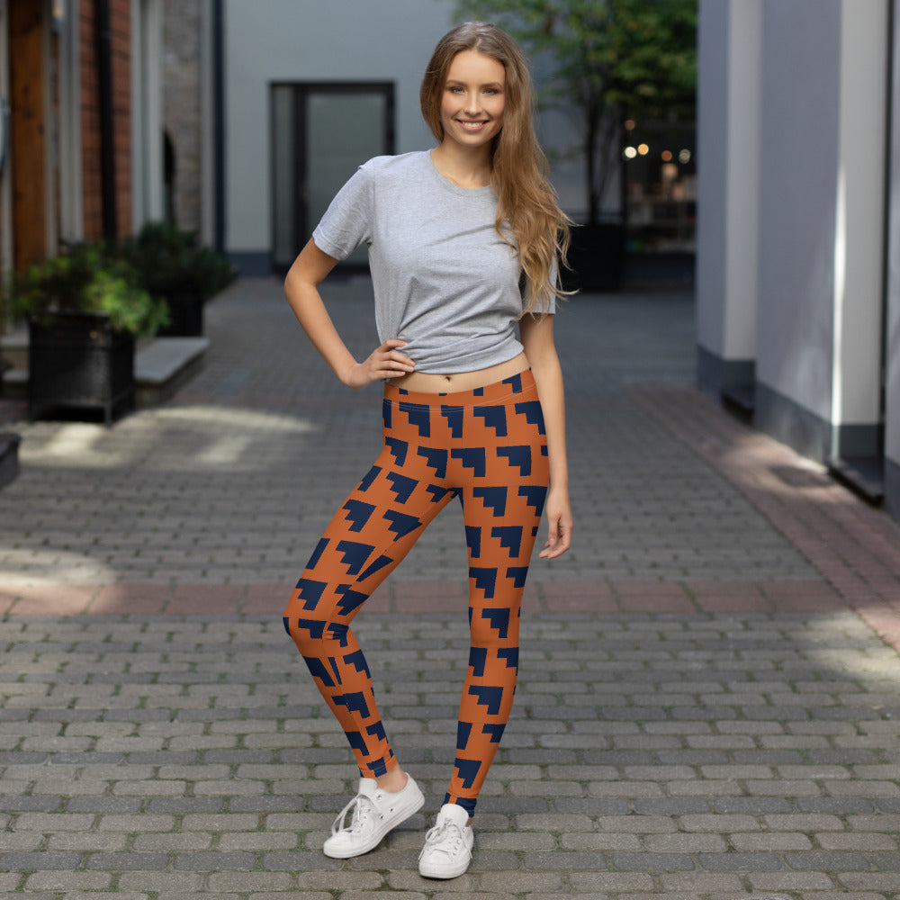 Cobalt Coral Leggings