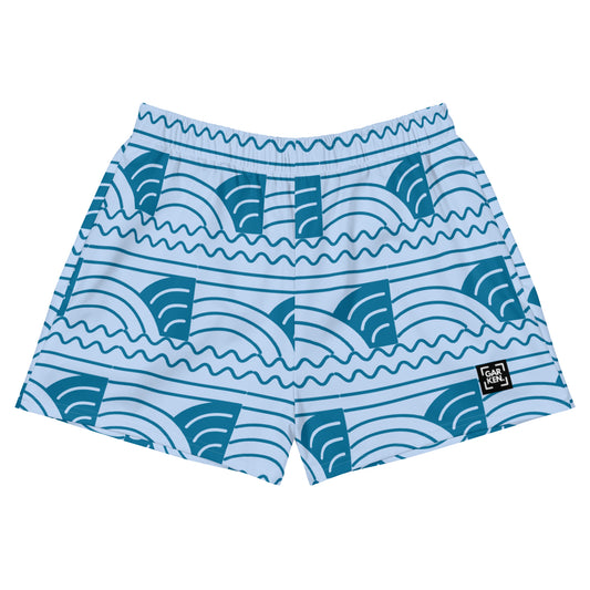 Azure Swirl Unisex Athletic Shorts