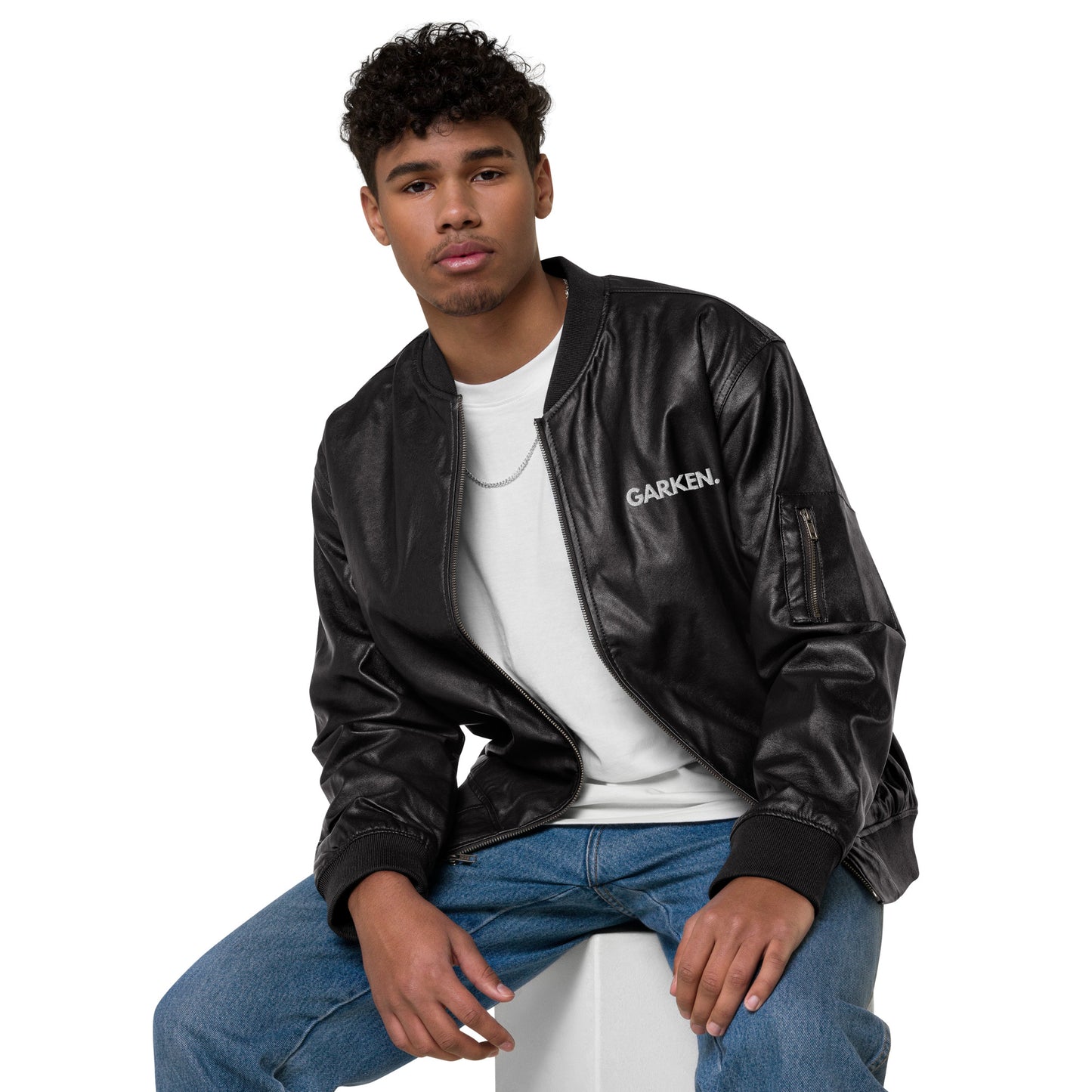 Perry Leather Bomber Jacket