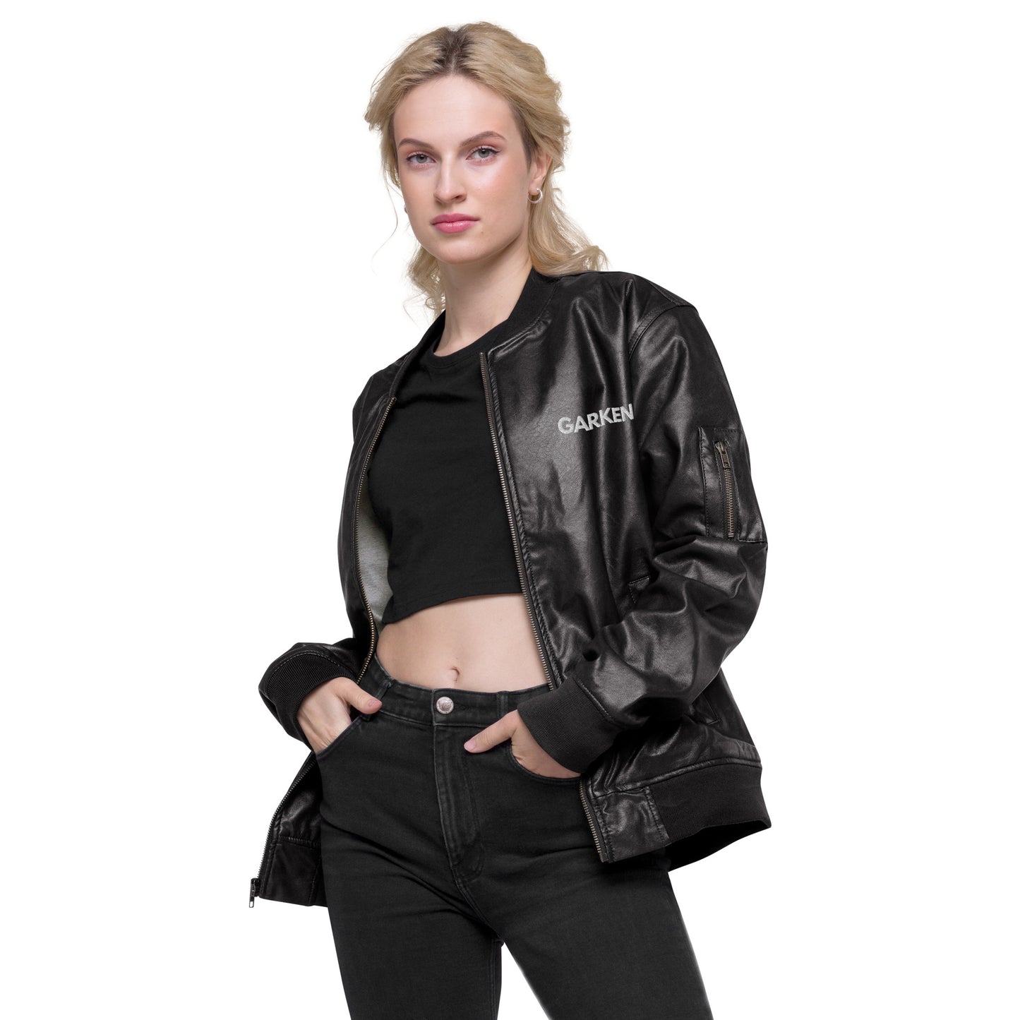 Perry Leather Bomber Jacket