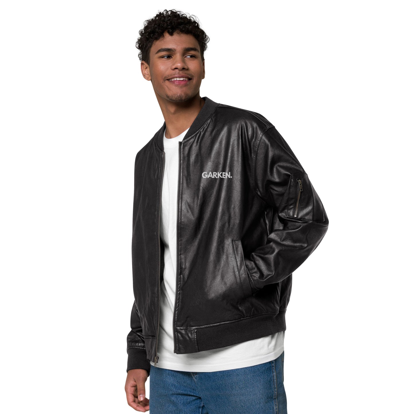 Perry Leather Bomber Jacket