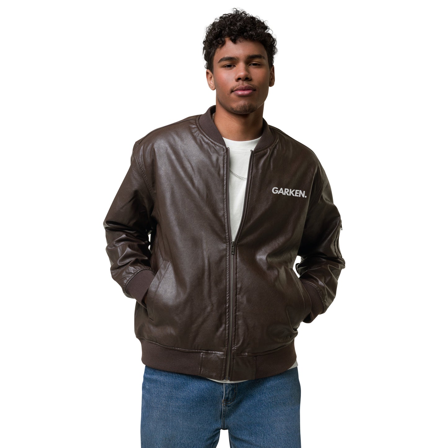 Perry Leather Bomber Jacket