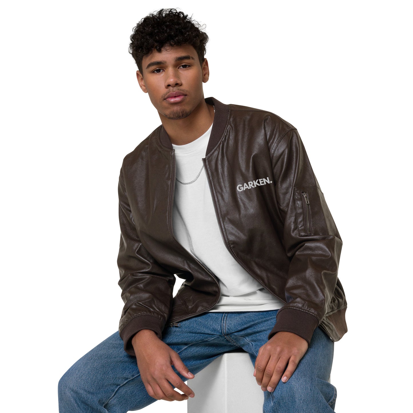 Perry Leather Bomber Jacket