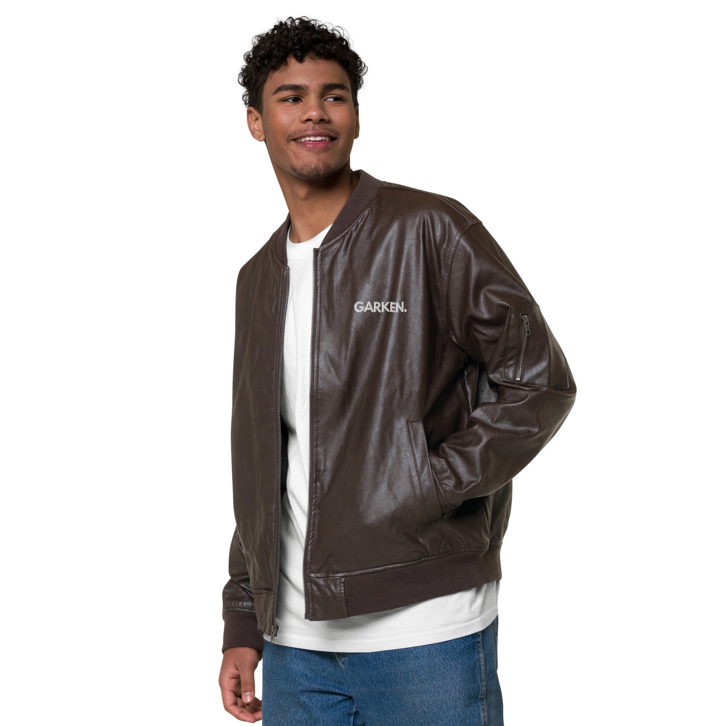 Perry Leather Bomber Jacket