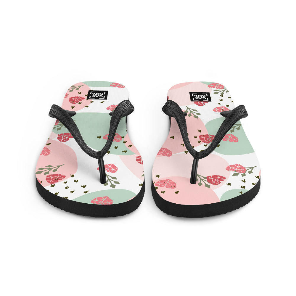 Crystal Heart Flip-Flops