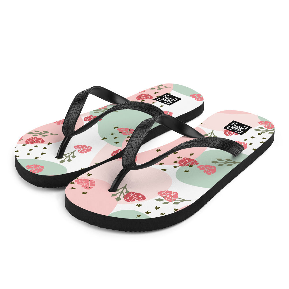 Crystal Heart Flip-Flops