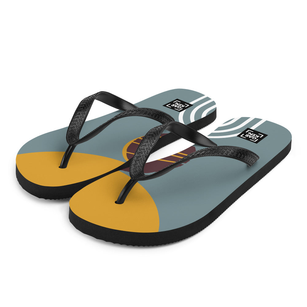 Sunset Forest Flip-Flops