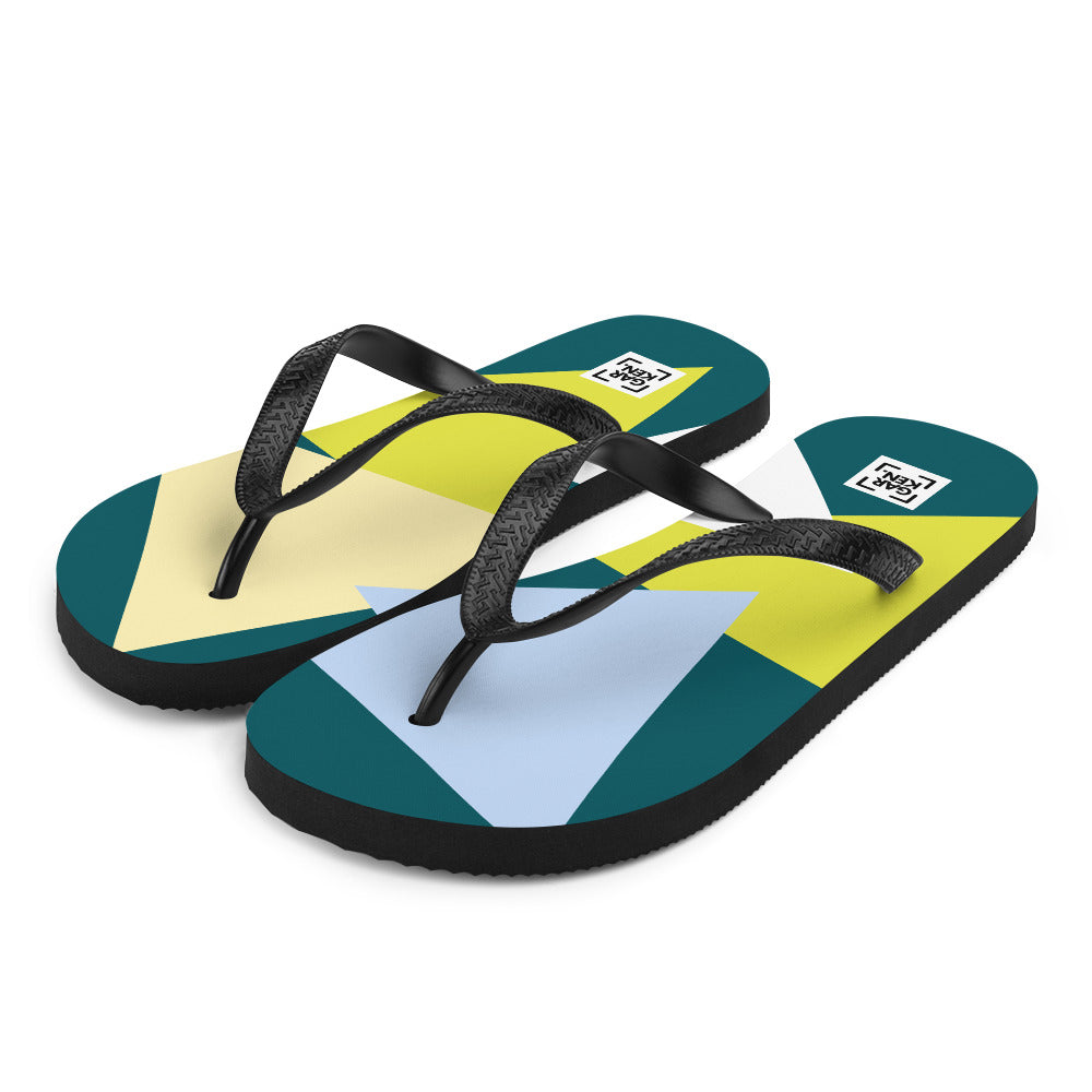 Azure Prism Flip-Flops