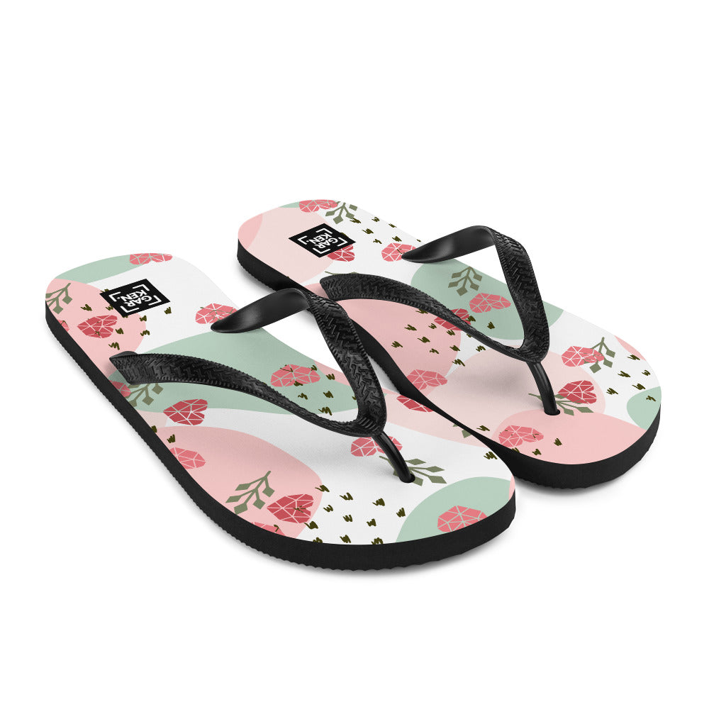 Crystal Heart Flip-Flops