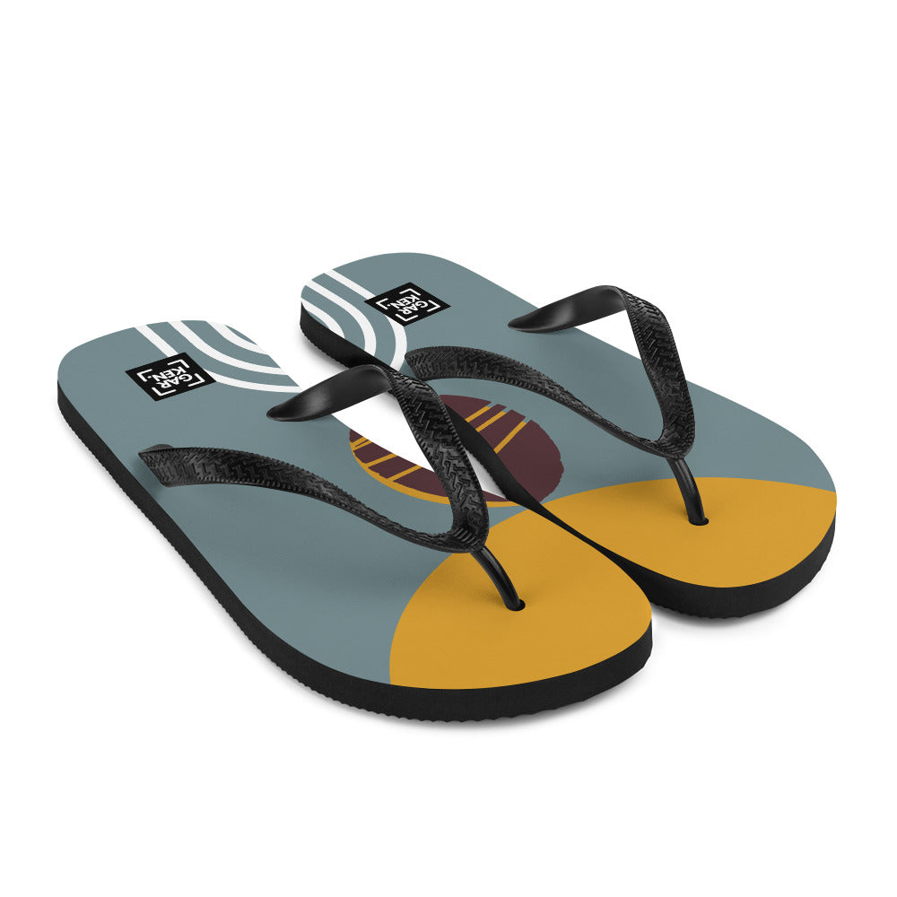 Sunset Forest Flip-Flops