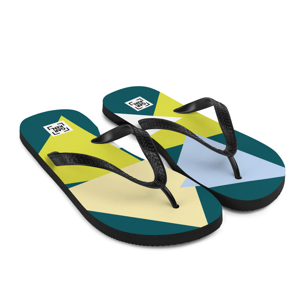 Azure Prism Flip-Flops