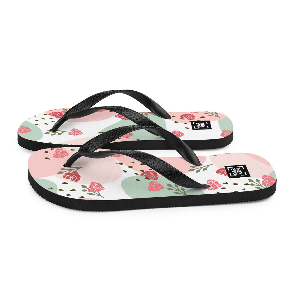 Crystal Heart Flip-Flops