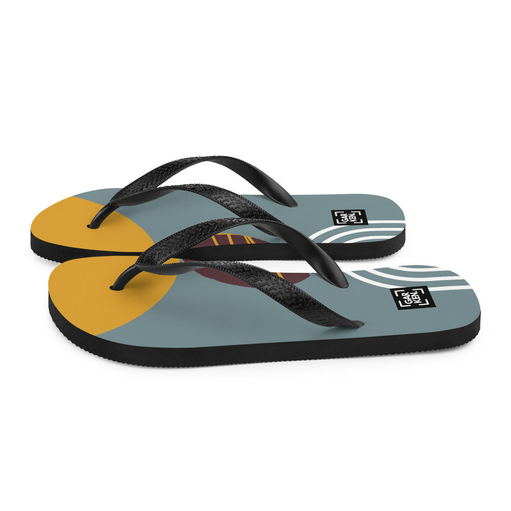 Sunset Forest Flip-Flops