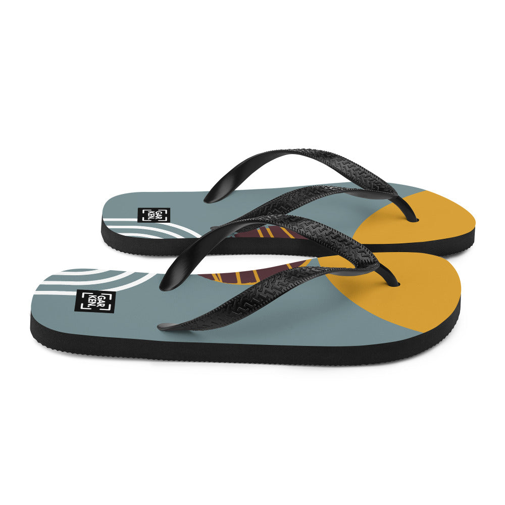 Sunset Forest Flip-Flops