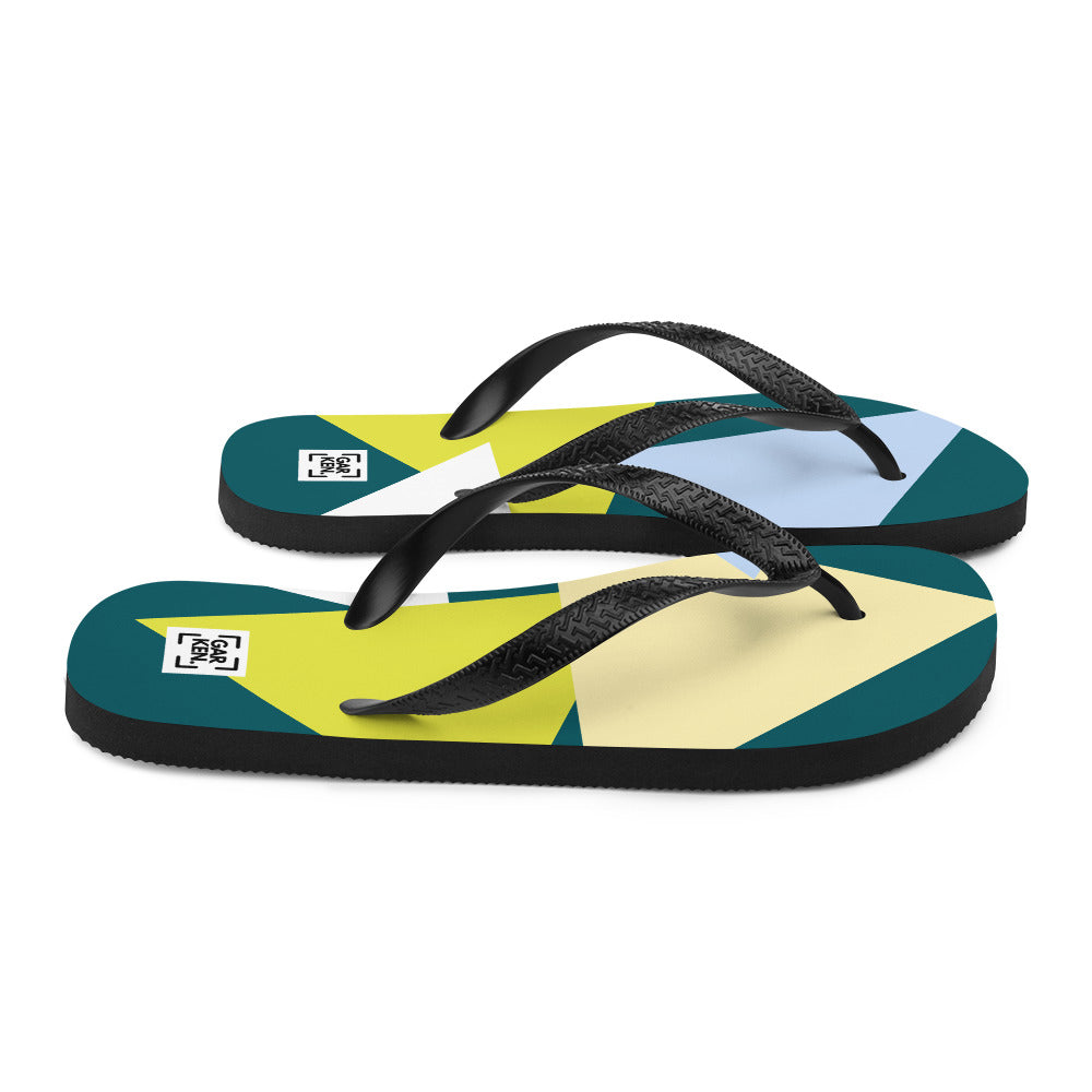 Azure Prism Flip-Flops