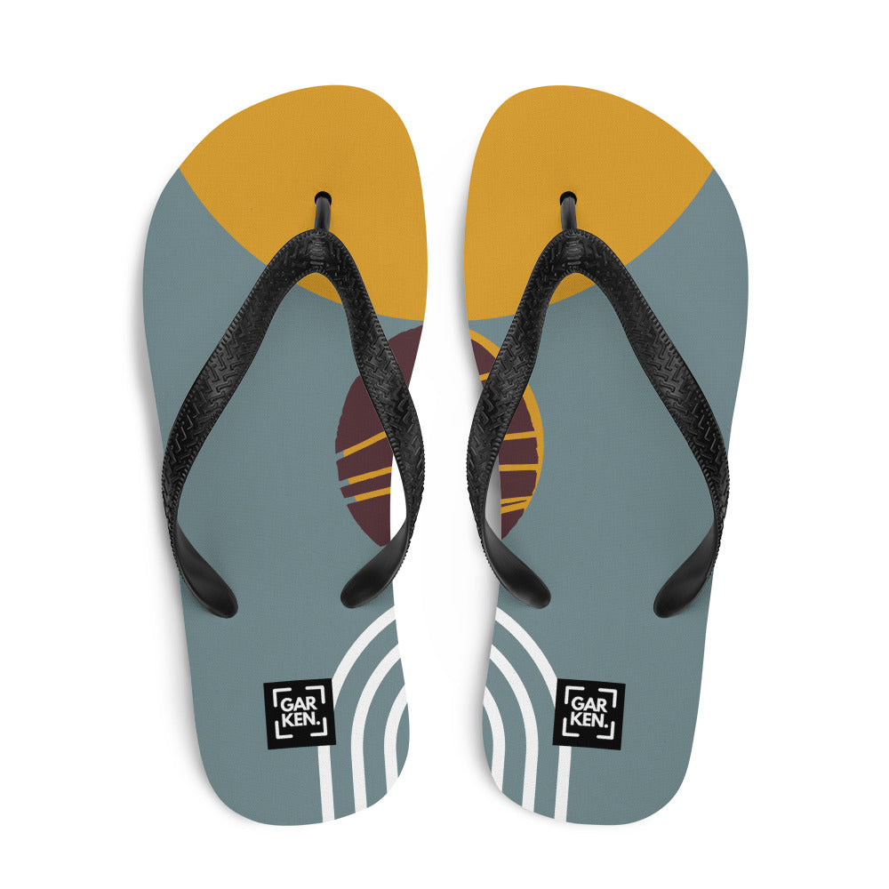 Sunset Forest Flip-Flops