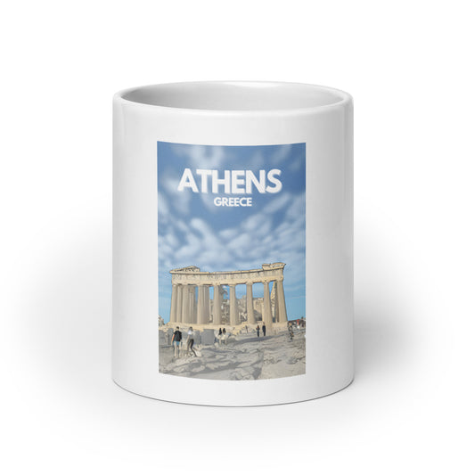 Athens White Glossy Mug